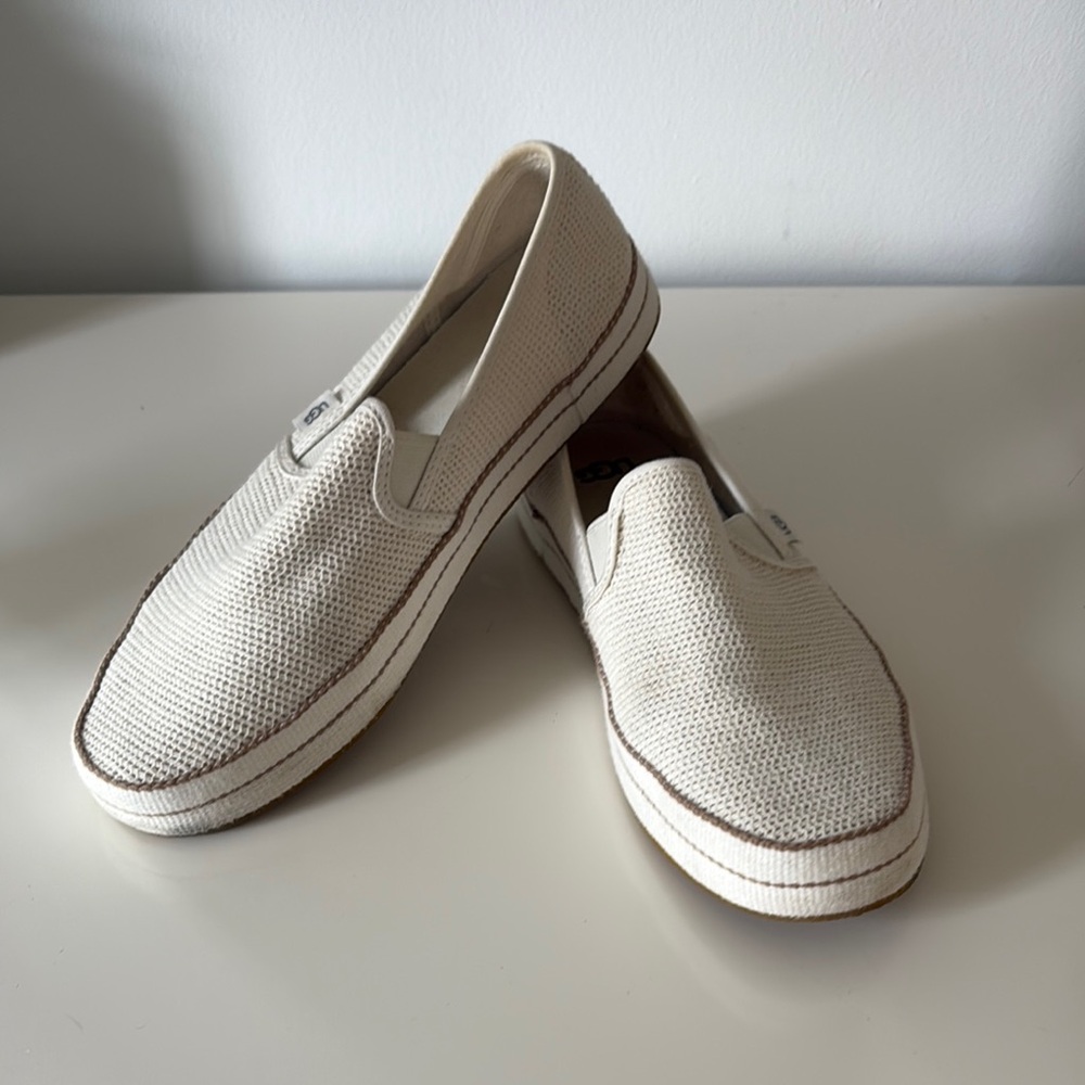 White Slip-On Canvas Shoes
